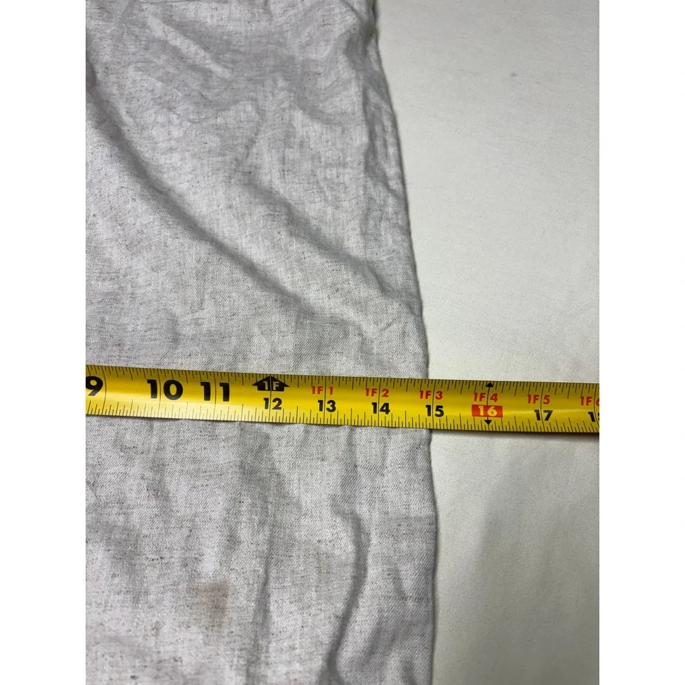 NWt Banana Republic Linen Blend High Rise Cropped Pants Flax Beige Women M 32X25